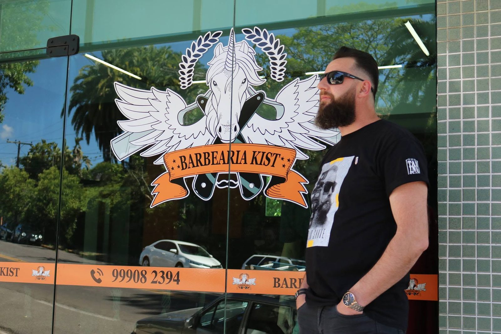 Fachada da Barbearia Kist na Av. João Pessoa